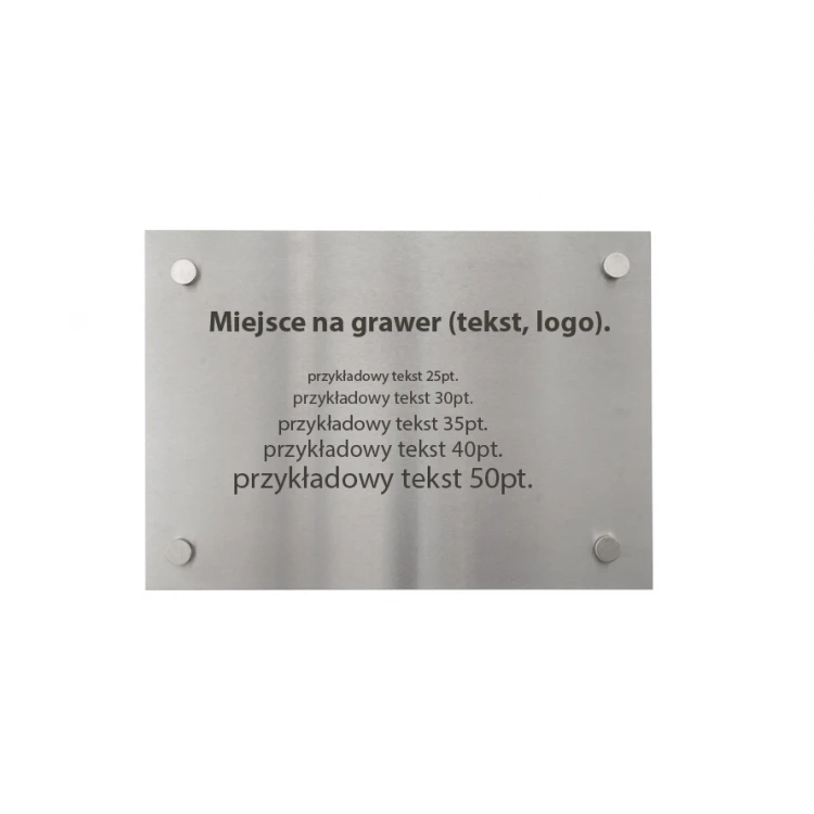 Tabliczka stalowa z dowolnym grawerem - wym. 297x210x2mm - TAB105