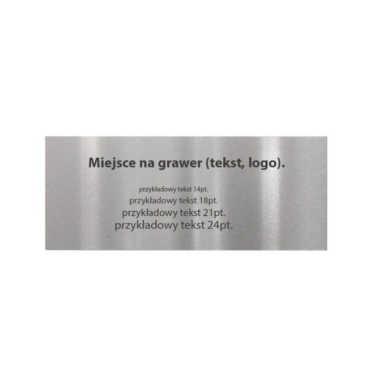 Tabliczka stalowa z dowolnym grawerem - wym. 200x80x2mm - TAB100