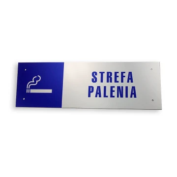 Tabliczka - strefa palenia - wym. 300x100mm - kolorowy druk UV