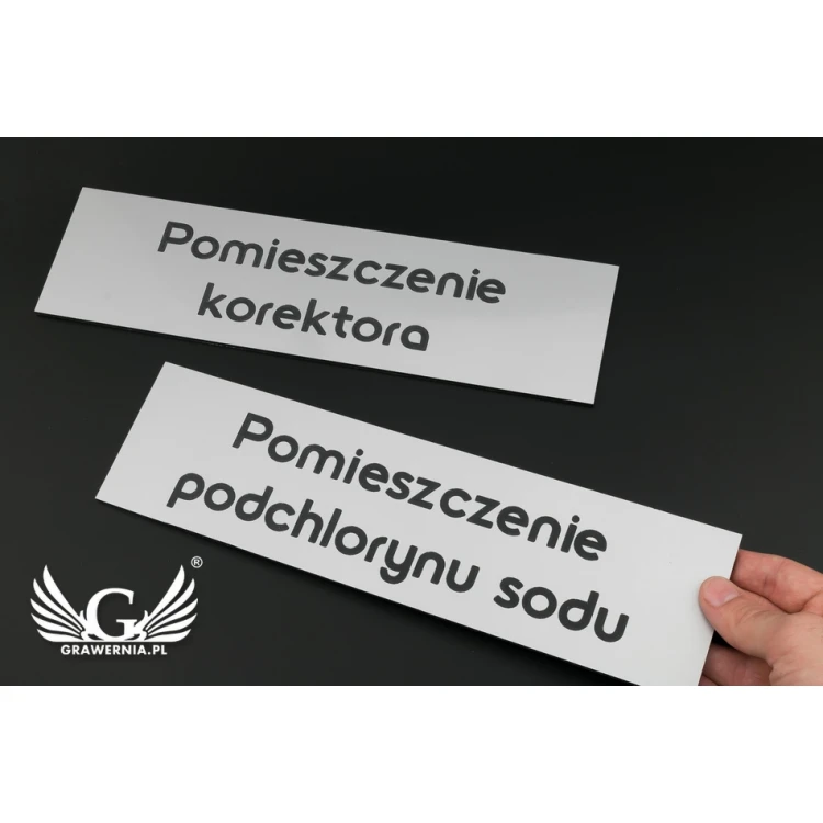 Tabliczka z dibondu grawerowana CNC - DIBOND MAT 3mm wymiary: 300x80mm - TAB097