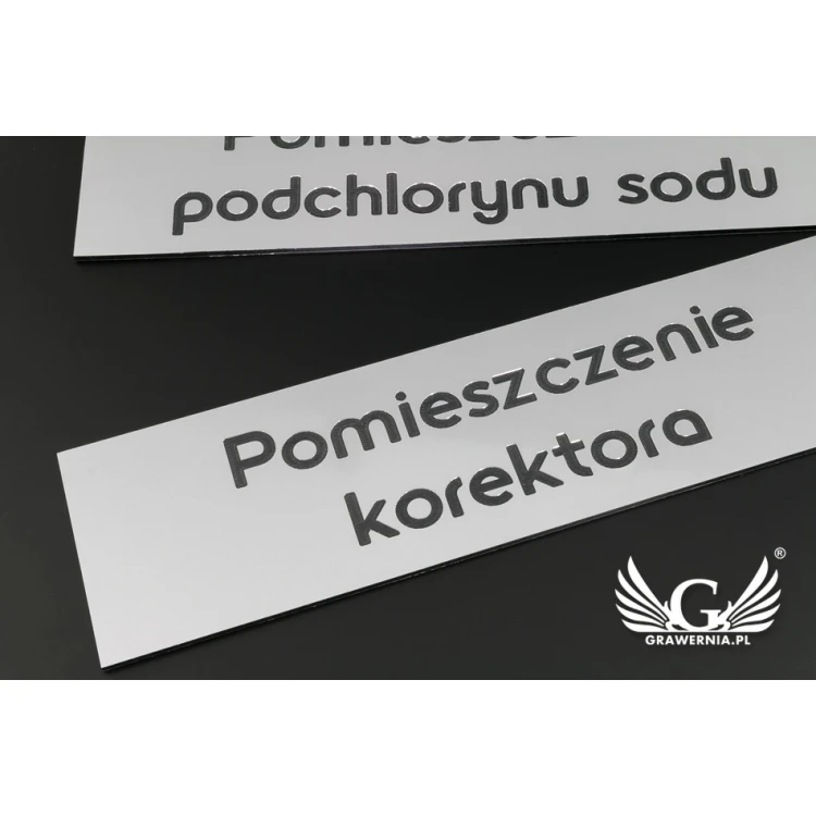 Tabliczka z dibondu grawerowana CNC - DIBOND MAT 3mm wymiary: 300x80mm - TAB097