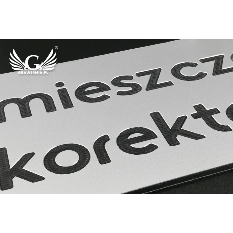 Tabliczka z dibondu grawerowana CNC - DIBOND MAT 3mm wymiary: 300x80mm - TAB097