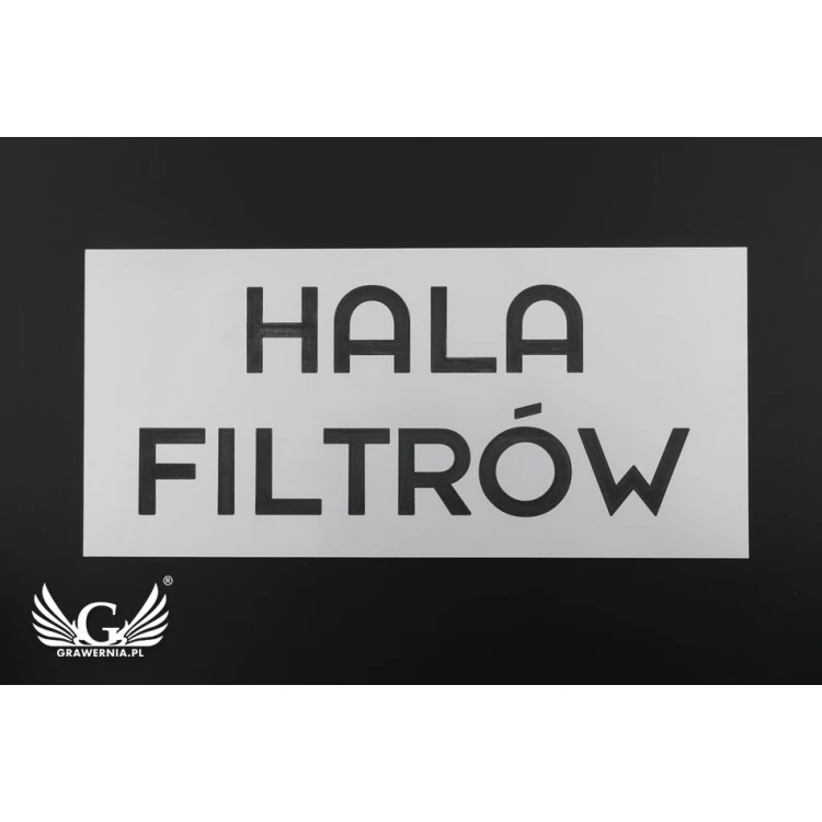 Tabliczka z dibondu grawerowana CNC - DIBOND MAT 3mm wymiary: 300x140mm - TAB098