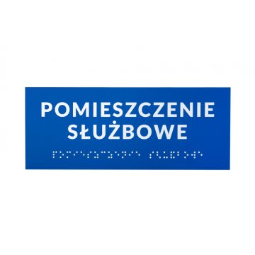 Tabliczka z pismem Braille'a - wym. 200x80mm - PCW twarde - DECO BLUE - TAB451
