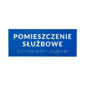 Tabliczka z pismem Braille'a - wym. 200x80mm - PCW twarde - DECO BLUE - TAB451