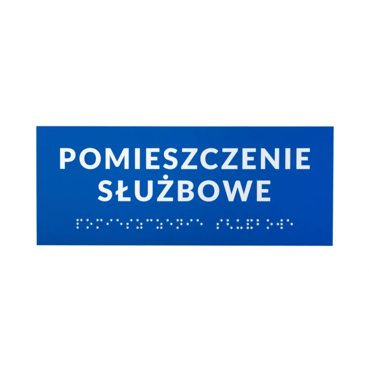 Tabliczka z pismem Braille'a - wym. 200x80mm - PCW twarde - DECO BLUE - TAB451