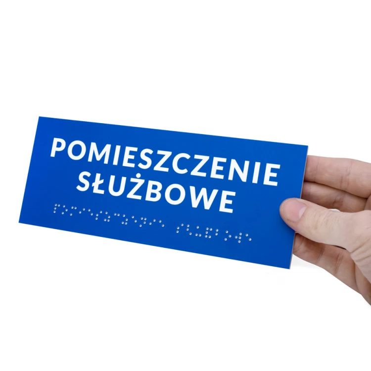 Tabliczka z pismem Braille'a - wym. 200x80mm - PCW twarde - DECO BLUE - TAB451