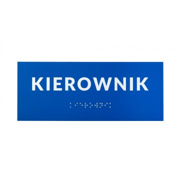 Tabliczka z pismem Braille'a - wym. 200x80mm - PCW twarde - DECO BLUE - TAB452
