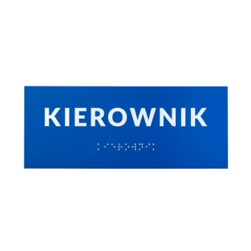 Tabliczka z pismem Braille'a - wym. 200x80mm - PCW twarde - DECO BLUE - TAB452