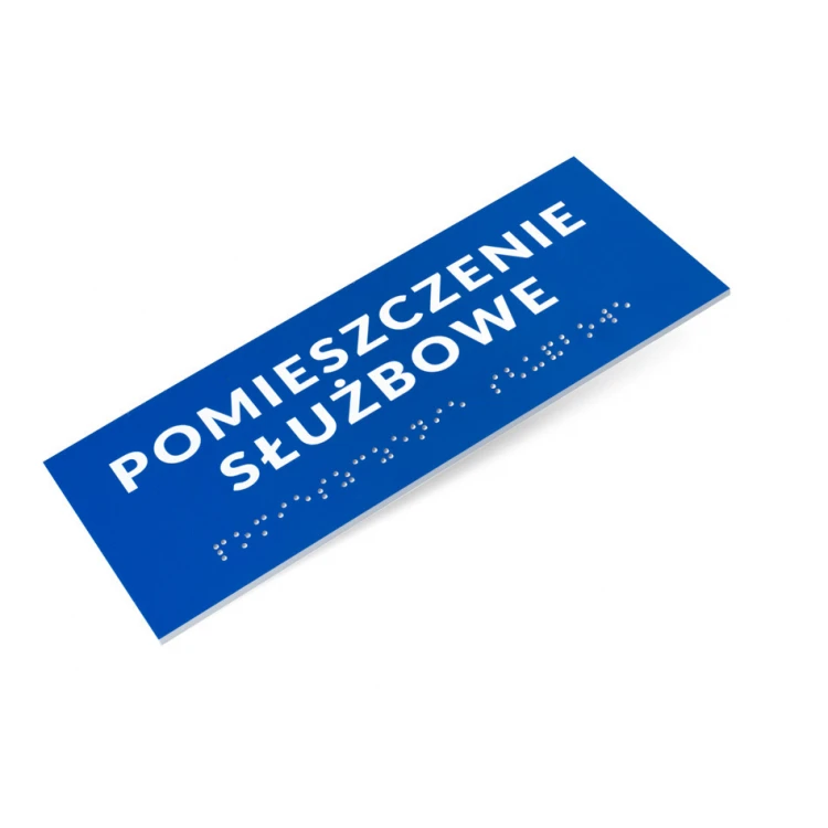 Tabliczka z pismem Braille'a - wym. 200x80mm - PCW twarde - DECO BLUE - TAB451