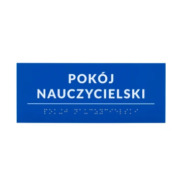 Tabliczka z pismem Braille'a - wym. 200x80mm - PCW twarde - DECO BLUE - TAB459
