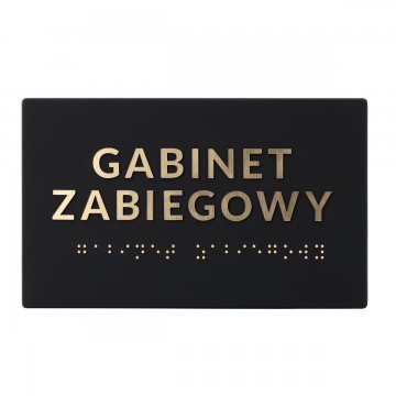 Tabliczka z pismem Braille'a - akryl czarny mat i laminat grawerski - wym. 160x93mm - TAB491