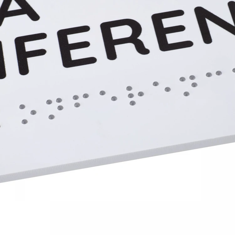 Tabliczka z pismem Braille'a - wym. 260x80mm - PCW twarde - SUNNY - TAB509