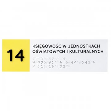 Tabliczka z pismem Braille'a - wym. 260x80mm - PCW twarde - SUNNY - TAB511