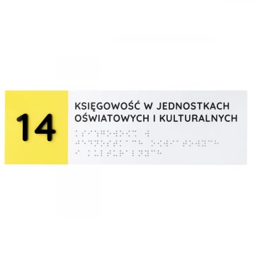 Tabliczka z pismem Braille'a - wym. 260x80mm - PCW twarde - SUNNY - TAB511