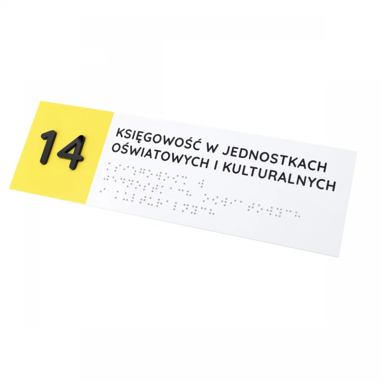 Tabliczka z pismem Braille'a - wym. 260x80mm - PCW twarde - SUNNY - TAB511