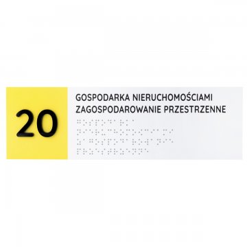 Tabliczka z pismem Braille'a - wym. 260x80mm - PCW twarde - SUNNY - TAB512 