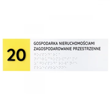 Tabliczka z pismem Braille'a - wym. 260x80mm - PCW twarde - SUNNY - TAB512 