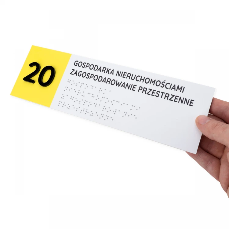 Tabliczka z pismem Braille'a - wym. 260x80mm - PCW twarde - SUNNY - TAB512 