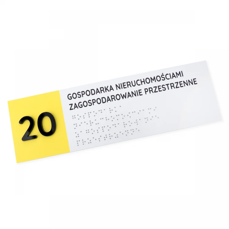 Tabliczka z pismem Braille'a - wym. 260x80mm - PCW twarde - SUNNY - TAB512 