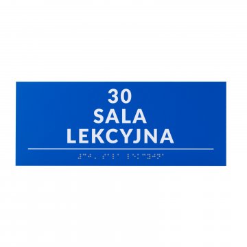 Tabliczka z pismem Braille'a - wym. 250x100mm - PCW twarde - DECO BLUE - TAB526