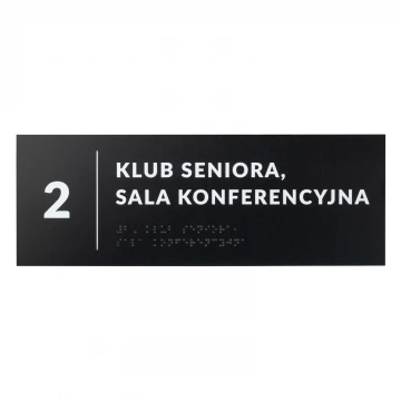 Tabliczka z dowolnym tekstem i pismem Braille'a - wym. 295x105mm - PCW twarde - TAB530