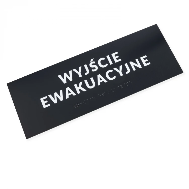 Tabliczka z dowolnym tekstem i pismem Braille'a - wym. 295x105mm - PCW twarde - TAB531