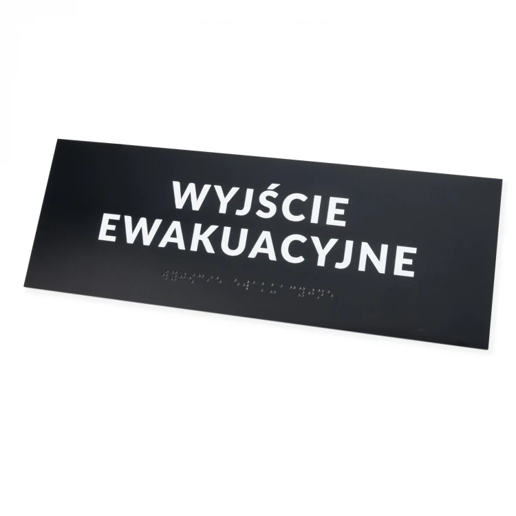 Tabliczka z dowolnym tekstem i pismem Braille'a - wym. 295x105mm - PCW twarde - TAB531