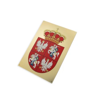 Tabliczka z herbem miasta - wym. 297x210mm (A4) - laminat grawerski - druk UV - TAB053