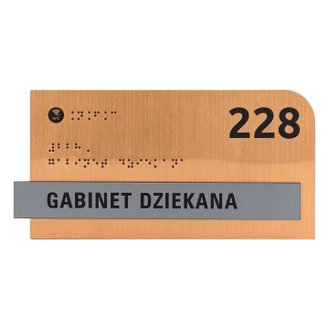 Tabliczka z NFC i pismem Braille'a - wym. 200x100mm - TAB624