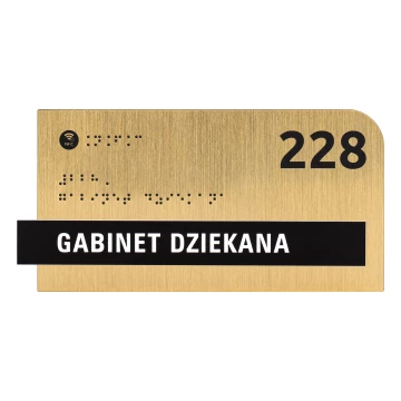 Tabliczka z NFC i pismem Braille'a - wym. 200x100mm - TAB623
