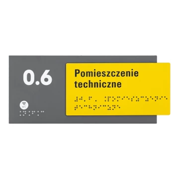 Tabliczka z NFC i pismem Braille'a - wym. 200x84mm - TAB626