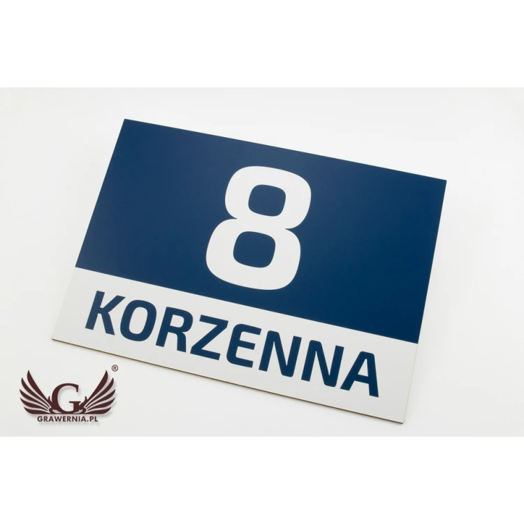 Tabliczka z numerem domu - wym. 295x210mm - PVC - kolorowy druk UV - TAB052