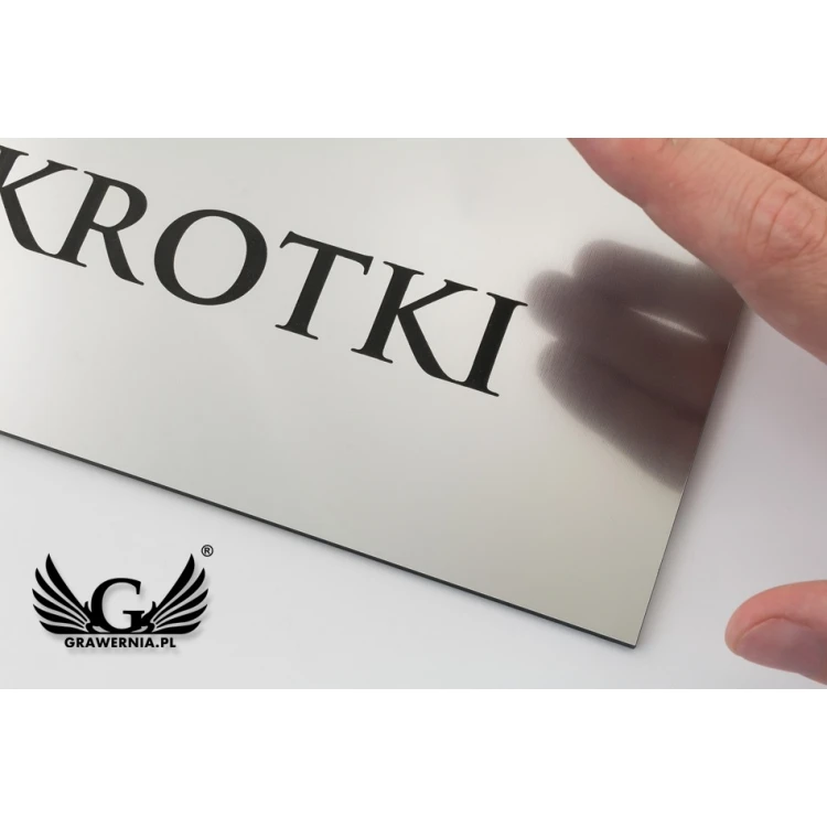 Tabliczka z numerem domu - wym. 297x210mm (A4) - srebrny zewnętrzny laminat grawerski 3mm - TAB101