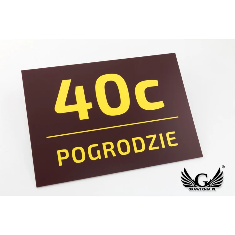 Tabliczka z numerem domu - wym. 295x210mm - PVC - kolorowy druk UV - TAB073