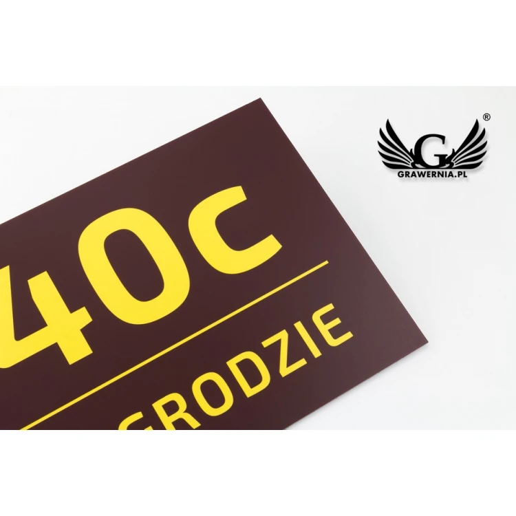 Tabliczka z numerem domu - wym. 295x210mm - PVC - kolorowy druk UV - TAB073