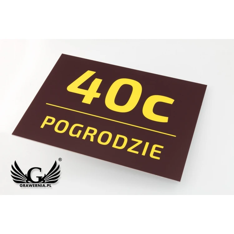Tabliczka z numerem domu - wym. 295x210mm - PVC - kolorowy druk UV - TAB073