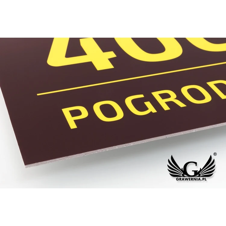 Tabliczka z numerem domu - wym. 295x210mm - PVC - kolorowy druk UV - TAB073