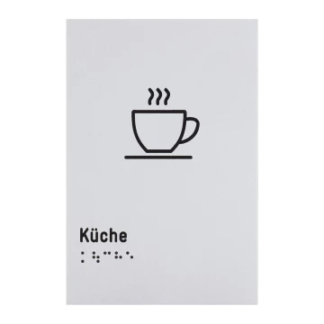 Tabliczka z piktogramem i pismem Braille'a - kuchnia - wym. 100x150mm - TAB631