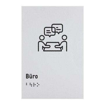 Tabliczka z piktogramem i pismem Braille'a - biuro - wym. 100x150mm - TAB632