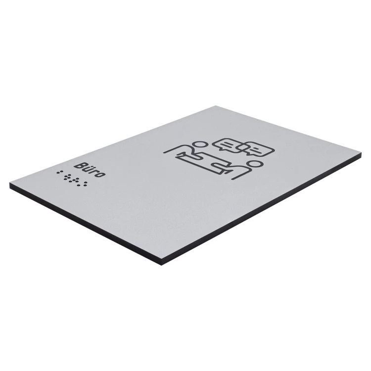 Tabliczka z piktogramem i pismem Braille'a - biuro - wym. 100x150mm - TAB632
