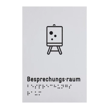 Tabliczka z piktogramem i pismem Braille'a - sala konferencyjna - wym. 100x150mm - TAB633