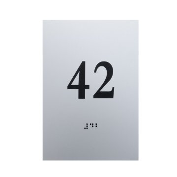 Tabliczka z pismem Braille'a - srebrny laminat grawerski 3mm - wym. 100x150mm - TAB551