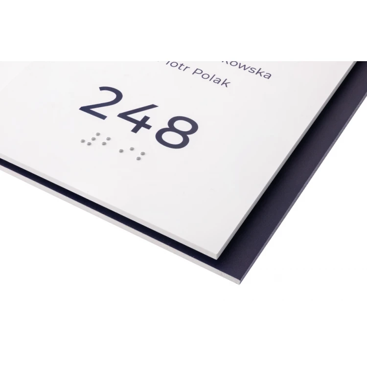 Toaleta damska lub męska - tabliczka z pismem Braille'a - wym.75x120mm - PCW twarde - MAREN -TAB302