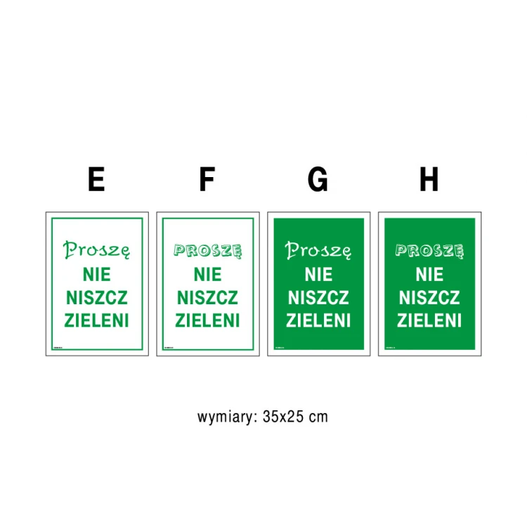 Tabliczka zakaz deptania trawnika - wym. 250x350mm - PVC - kolorowy druk UV - TAB144