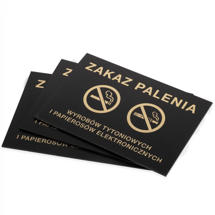 Tabliczka zakaz palenia papierosów z nadrukiem UV - wym. 160x110cm - Z011
