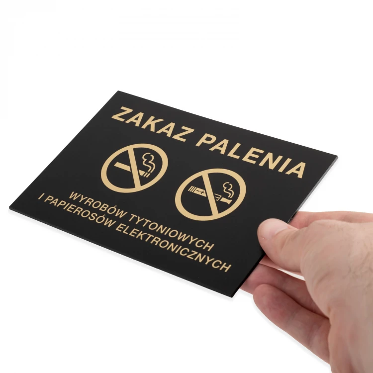 Tabliczka zakaz palenia papierosów z nadrukiem UV - wym. 160x110cm - Z011