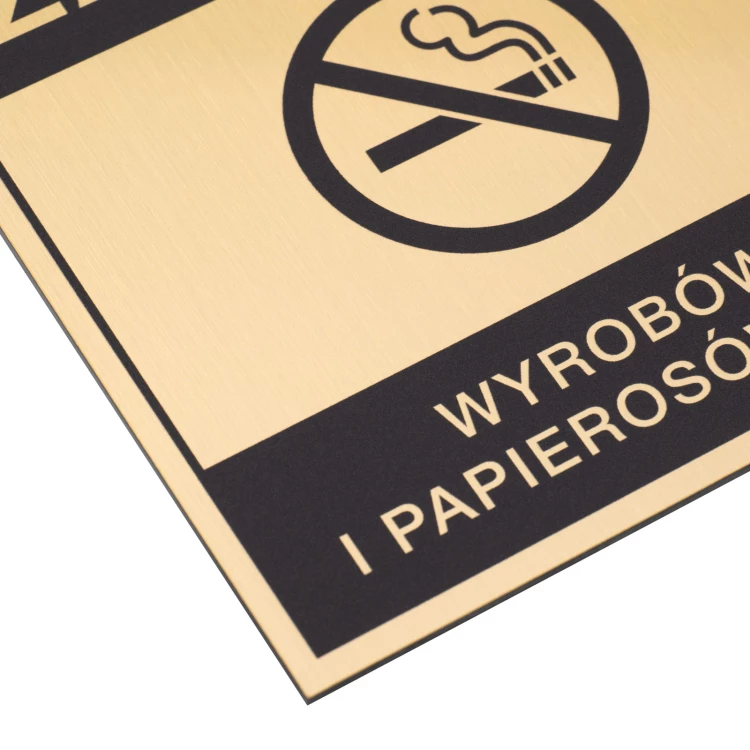 Tabliczka zakaz palenia papierosów - nadruk UV - wym. 160x110mm - Z012