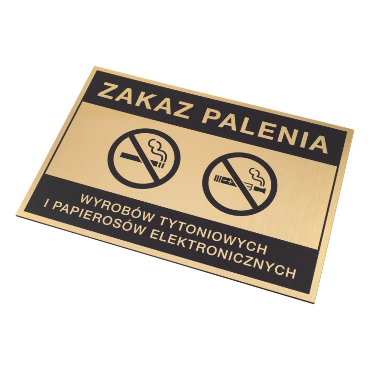 Tabliczka zakaz palenia papierosów - nadruk UV - wym. 160x110mm - Z012