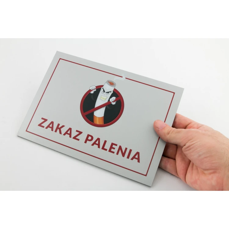 Tabliczka - zakaz palenia - wym. 210x148mm (A5) - DIBOND MAT 3mm - druk UV